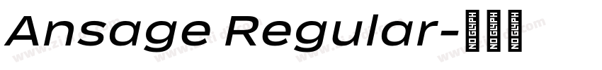 Ansage Regular字体转换